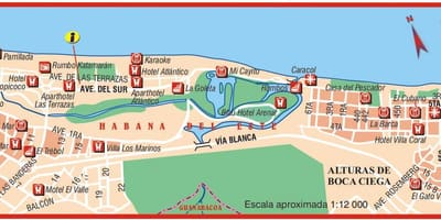 지도 playa del este 쿠바
